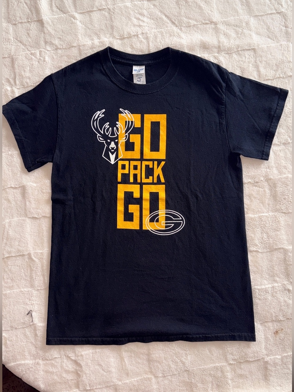 Greenbay Packers - NFL Graphic Black Tee Large